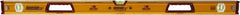 Johnson Level & Tool - Magnetic 48" Long 3 Vial Box Beam Level - Aluminum, Yellow, 2 Plumb & 1 Level Vials - Exact Tooling