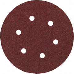 Porter-Cable - 6" Diam, 80 Grit Aluminum Oxide Adhesive PSA Disc - Medium Grade, Tan, C Weighted Backing, Flexible, 13,000 Max RPM - Exact Tooling