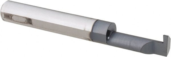 Scientific Cutting Tools - 0.063" Groove Width, 0.312" Min Hole Diam, 3/4" Max Hole Depth, Retaining Ring Grooving Tool - 0.11" Projection, 1-3/4" Shank Length, 2-1/2" OAL, Solid Carbide, AlTiN+ Finish - Exact Tooling