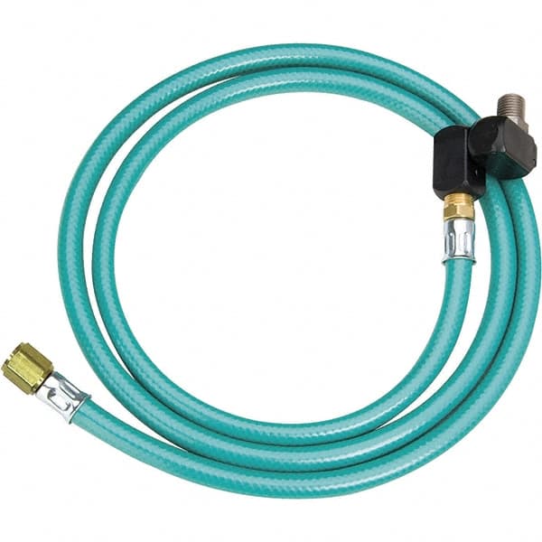 Dynabrade - 8mm ID x 12.7mm OD 5' Long Hose - Male/Male Ends, 90 Working psi, 1/4" Fitting, Green - Exact Tooling