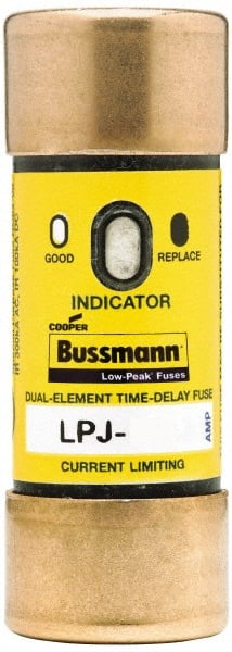 Cooper Bussmann - 300 VDC, 600 VAC, 15 Amp, Time Delay General Purpose Fuse - Fuse Holder Mount, 2-1/4" OAL, 100 at DC, 300 at AC (RMS) kA Rating, 13/16" Diam - Exact Tooling