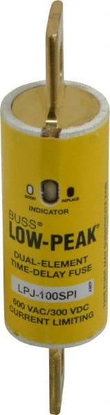 Cooper Bussmann - 300 VDC, 600 VAC, 100 Amp, Time Delay General Purpose Fuse - Bolt-on Mount, 4-5/8" OAL, 100 at DC, 300 at AC (RMS) kA Rating, 1-7/64" Diam - Exact Tooling