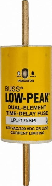 Cooper Bussmann - 300 VDC, 600 VAC, 175 Amp, Time Delay General Purpose Fuse - Bolt-on Mount, 5-3/4" OAL, 100 at DC, 300 at AC (RMS) kA Rating, 1-7/64" Diam - Exact Tooling