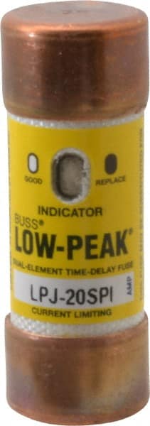 Cooper Bussmann - 300 VDC, 600 VAC, 20 Amp, Time Delay General Purpose Fuse - Fuse Holder Mount, 2-1/4" OAL, 100 at DC, 300 at AC (RMS) kA Rating, 13/16" Diam - Exact Tooling