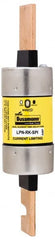 Cooper Bussmann - 250 VAC/VDC, 150 Amp, Time Delay General Purpose Fuse - Bolt-on Mount, 7-1/8" OAL, 100 at DC, 300 at AC (RMS) kA Rating, 1-19/32" Diam - Exact Tooling
