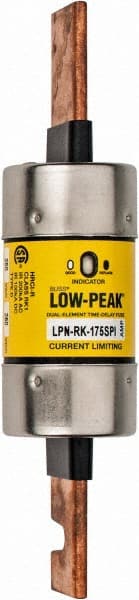 Cooper Bussmann - 250 VAC/VDC, 175 Amp, Time Delay General Purpose Fuse - Bolt-on Mount, 7-1/8" OAL, 100 at DC, 300 at AC (RMS) kA Rating, 1-19/32" Diam - Exact Tooling