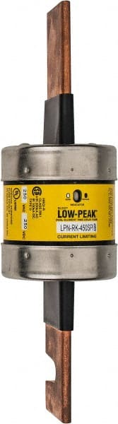 Cooper Bussmann - 250 VAC/VDC, 450 Amp, Time Delay General Purpose Fuse - Bolt-on Mount, 10-3/8" OAL, 100 at DC, 300 at AC (RMS) kA Rating, 2-7/8" Diam - Exact Tooling