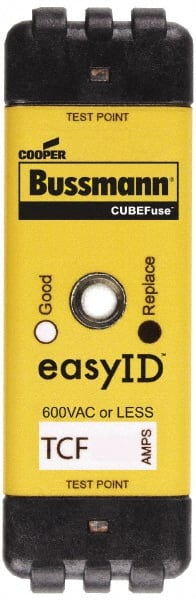 Cooper Bussmann - 300 VDC, 600 VAC, 90 Amp, Time Delay General Purpose Fuse - Plug-in Mount, 76.45mm OAL, 100 at DC, 200 (CSA RMS), 300 (UL RMS) kA Rating - Exact Tooling
