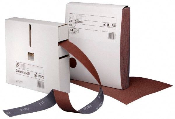 3M - 1" x 20 Yd 240 Grit Aluminum Oxide Cloth Roll - Very Fine Grade, J Weighted Backing - Exact Tooling