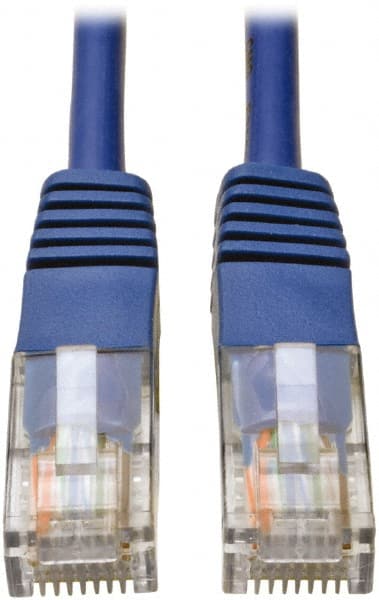 Tripp-Lite - Cat5e, 24 AWG, 8 Wires, 550 MHz, Unshielded Network & Ethernet Cable - Blue, PVC, 100' OAL - Exact Tooling