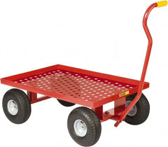 Little Giant - 1,200 Lb Capacity Steel Perforated Steel Deck Wagon Truck - Steel Deck, 24" OAW - Exact Tooling