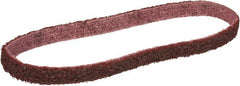 3M - 3/8" Wide x 13" OAL, Aluminum Oxide Abrasive Belt - Aluminum Oxide, Medium, Nonwoven, Series SC-BS - Exact Tooling