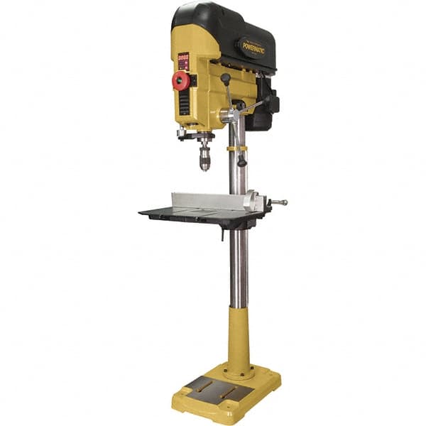 Powermatic - 6" Swing, Variable Speed Pulley Drill Press - Variable Speed, 1 hp, Single Phase - Exact Tooling