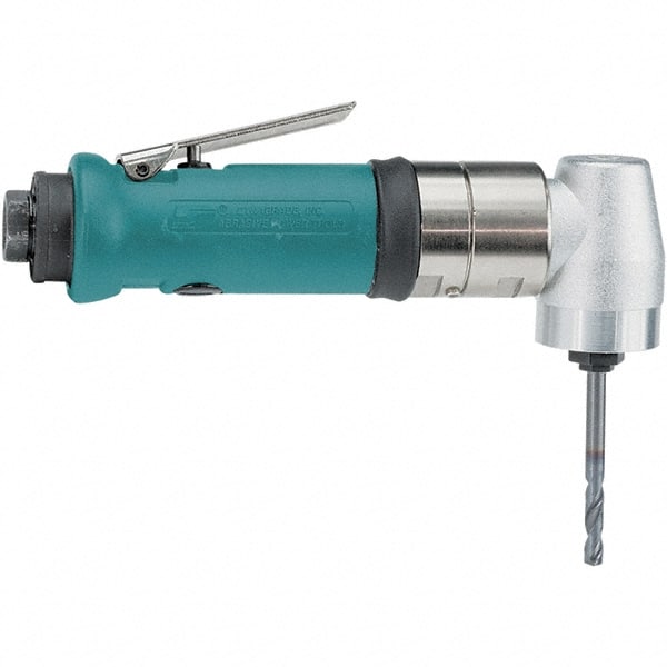 Dynabrade - 1/4" Keyed Chuck - Right Angle Handle, 950 RPM, 0.4 hp, 90 psi - Exact Tooling