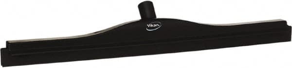 Vikan - 24" Rubber Blade Floor Squeegee - Double Edge, Black, Plastic Holder - Exact Tooling