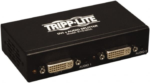 Tripp-Lite - DVI Splitter with Audio and Signal Booster - DVI Connector, Black, Use with Monitors - Exact Tooling