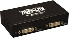 Tripp-Lite - DVI Splitter with Audio and Signal Booster - DVI Connector, Black, Use with Monitors - Exact Tooling