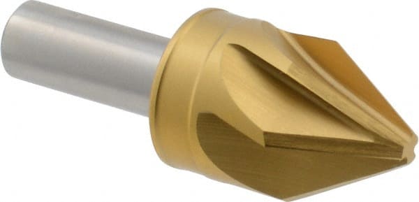 M.A. Ford - 1" Head Diam, 1/2" Shank Diam, 6 Flute 60° High Speed Steel Countersink - Exact Tooling