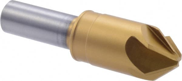 M.A. Ford - 3/4" Head Diam, 1/2" Shank Diam, 6 Flute 82° High Speed Steel Countersink - Exact Tooling