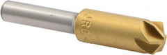 M.A. Ford - 3/8" Head Diam, 1/4" Shank Diam, 6 Flute 120° High Speed Steel Countersink - Exact Tooling