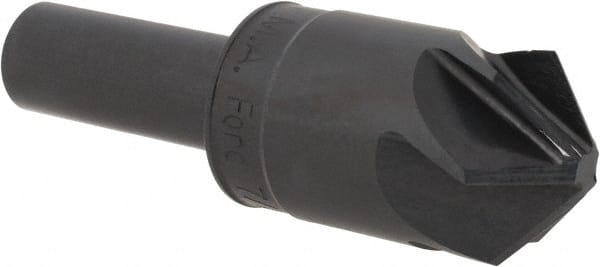 M.A. Ford - 7/8" Head Diam, 1/2" Shank Diam, 6 Flute 100° High Speed Steel Countersink - Exact Tooling