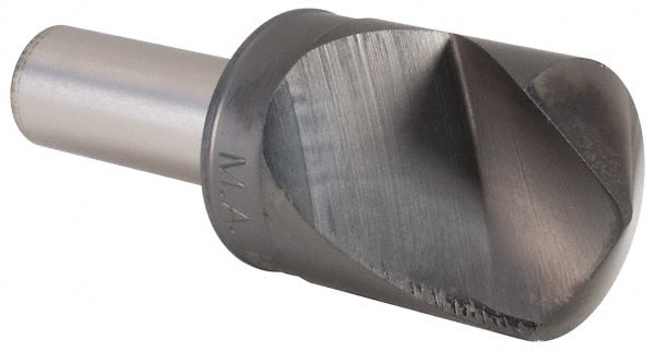 M.A. Ford - 1" Head Diam, 1/2" Shank Diam, 1 Flute 120° High Speed Steel Countersink - Exact Tooling