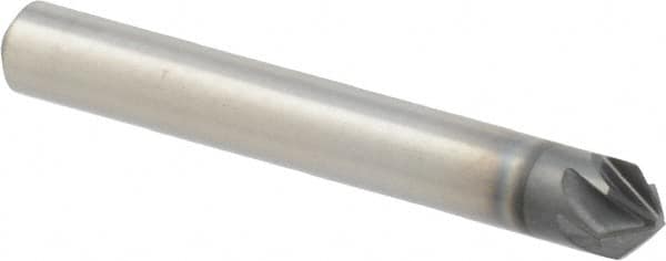 M.A. Ford - 1/4" Head Diam, 1/4" Shank Diam, 6 Flute 90° High Speed Steel Countersink - Exact Tooling