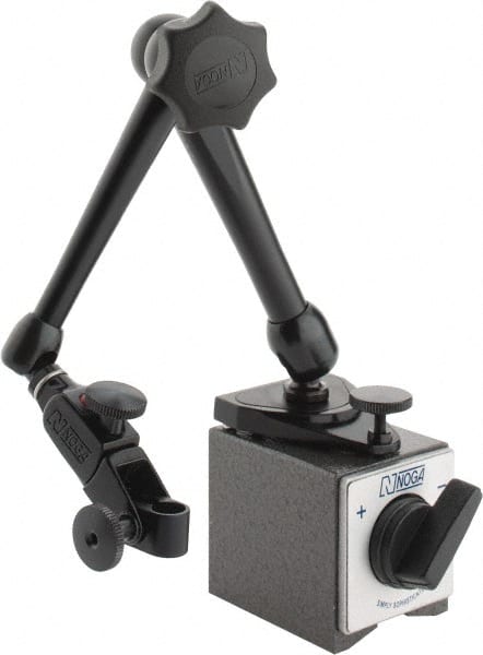Noga - 60mm Long x 1-31/32" Wide Magnetic Indicator Base with On/Off Switch - 80 Kg Magnetic Pull - Exact Tooling