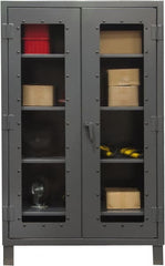 Durham - 4 Shelf Visible Storage Cabinet - Steel, 48" Wide x 24" Deep x 78" High, Gray - Exact Tooling