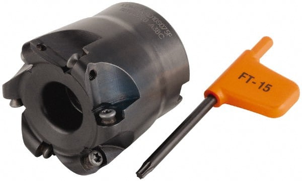 Kennametal - 50.8mm Cut Diam, 5mm Max Depth, 3/4" Arbor Hole, 7 Inserts, RD.. 1003... Insert Style, Indexable Copy Face Mill - KDM200 Cutter Style, 50.04mm High, Series KDM - Exact Tooling