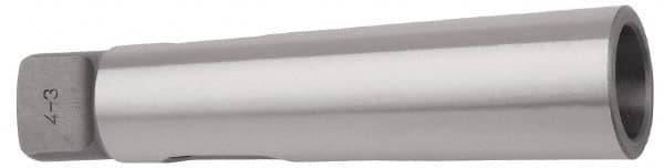 Accupro - MT1 Inside Morse Taper, MT4 Outside Morse Taper, Standard Reducing Sleeve - Soft with Hardened Tang, 1/4" Projection, 4-7/8" OAL - Exact Tooling