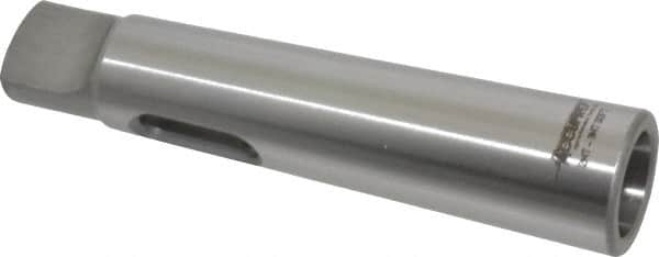 Accupro - MT2 Inside Morse Taper, MT3 Outside Morse Taper, Standard Reducing Sleeve - Soft with Hardened Tang, 3/4" Projection, 4-3/8" OAL - Exact Tooling