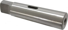 Accupro - MT1 Inside Morse Taper, MT4 Outside Morse Taper, Standard Reducing Sleeve - Hardened & Ground Throughout, 1/4" Projection, 4-7/8" OAL - Exact Tooling