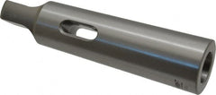 Accupro - MT2 Inside Morse Taper, MT4 Outside Morse Taper, Standard Reducing Sleeve - Hardened & Ground Throughout, 1/4" Projection, 4-7/8" OAL - Exact Tooling