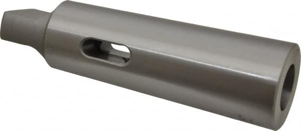 Accupro - MT3 Inside Morse Taper, MT5 Outside Morse Taper, Standard Reducing Sleeve - Hardened & Ground Throughout, 1/4" Projection, 6-13/16" OAL - Exact Tooling