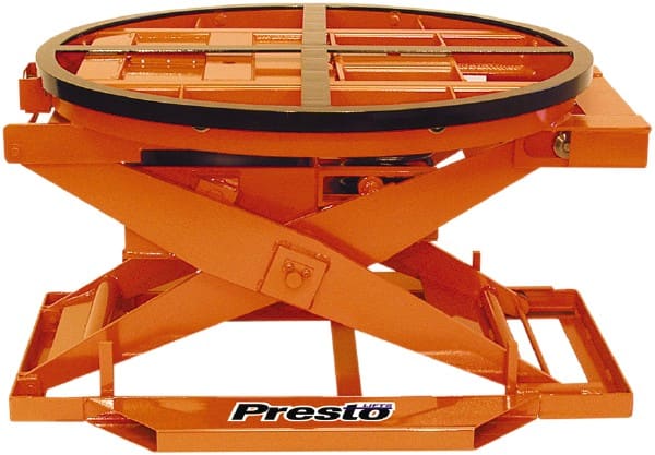 Presto Lifts - 4,000 Lb Capacity Pallet Positioner - 43-5/8" Diam - Exact Tooling