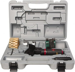 PRO-SOURCE - 4" Wheel Diam, 3,500 RPM, Pneumatic Angle & Disc Grinder - M6x1 Spindle, 3.9 CFM, Rear Exhaust - Exact Tooling