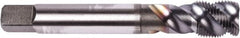 Union Butterfield - M12x1.75 Metric Coarse 3 Flute 6H Modified Bottoming Spiral Flute Tap - Powdered Metal, TiCN Finish, 110mm OAL, Right Hand Flute, Right Hand Thread, Series 1679 - Exact Tooling