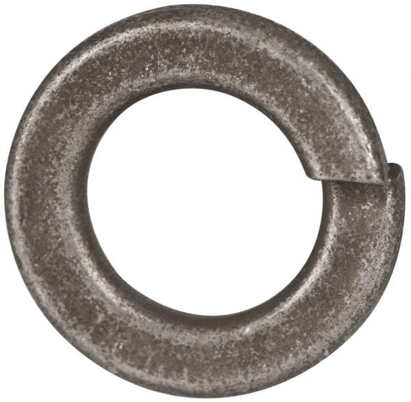 Value Collection - 1/2", 0.502" ID, 1/8" Thick Split Lock Washer - Grade 2 Spring Steel, Zinc Yellow Dichromate Finish, 0.502" Min ID, 0.512" Max ID, 0.869" Max OD - Exact Tooling