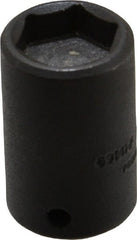 Proto - 1/4" Drive 7/16" Standard Magnetic Impact Socket - 6 Points, 1" OAL - Exact Tooling