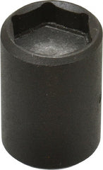 Proto - 1/4" Drive 1/2" Standard Magnetic Impact Socket - 6 Points, 1" OAL - Exact Tooling