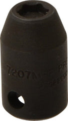 Proto - 3/8" Drive 7mm Standard Magnetic Impact Socket - 6 Points, 1-3/32" OAL - Exact Tooling