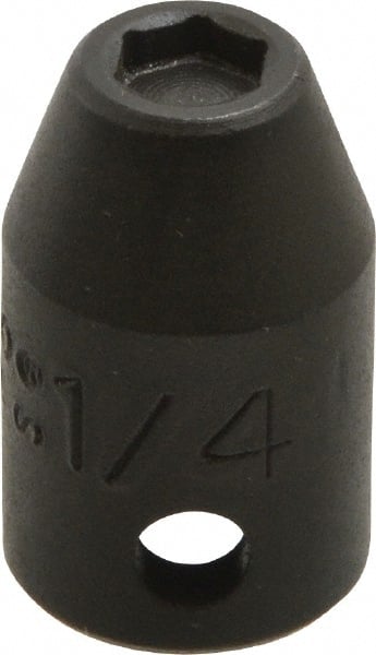 Proto - 3/8" Drive 1/4" Standard Magnetic Impact Socket - 6 Points, 1-3/32" OAL - Exact Tooling