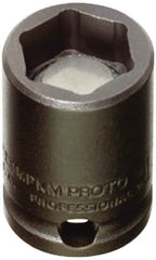 Proto - 1/2" Drive 3/8" Standard Magnetic Impact Socket - 6 Points, 1-1/2" OAL - Exact Tooling
