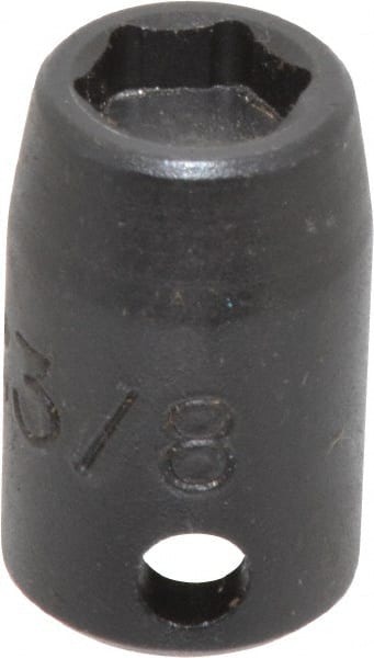 Proto - 3/8" Drive 3/8" Standard Magnetic Impact Socket - 6 Points, 1-3/32" OAL - Exact Tooling