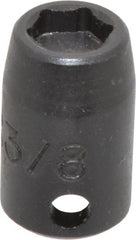Proto - 3/8" Drive 3/8" Standard Magnetic Impact Socket - 6 Points, 1-3/32" OAL - Exact Tooling