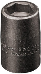 Proto - 1/4" Drive, Power Socket - 6 Points, 1" OAL - Exact Tooling