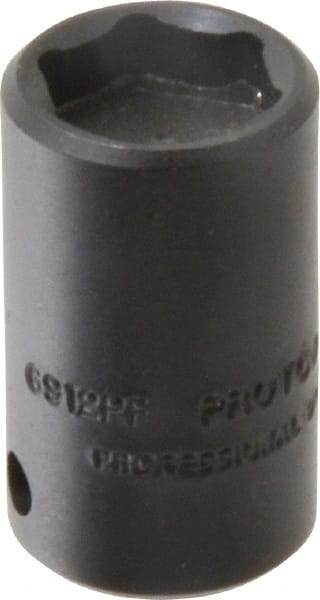 Proto - 1/4" Drive, 3/8" Socket, Power Socket - 6 Points, 15/16" OAL - Exact Tooling
