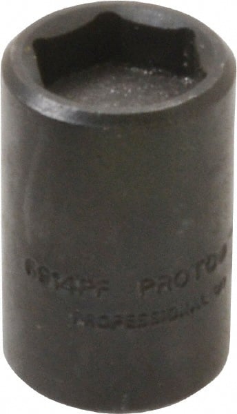 Proto - 1/4" Drive, 7/16" Socket, Power Socket - 6 Points, 1" OAL - Exact Tooling