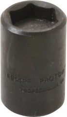 Proto - 1/4" Drive, 7/16" Socket, Power Socket - 6 Points, 1" OAL - Exact Tooling